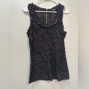 Allen B. By Allen Schwartz Black and Purple Tank Top